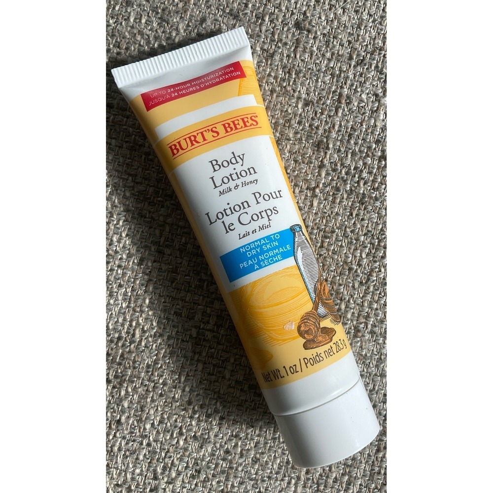 BURT'S BEES Body Lotion Cream Moisturizer MILK & HONEY Travel Mini 1oz Dry Skin